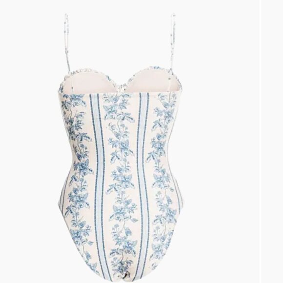 NWT Agua by Agua Bendita Ébano Bougainvillea printed one-piece swimsuit, S - Picture 2 of 8